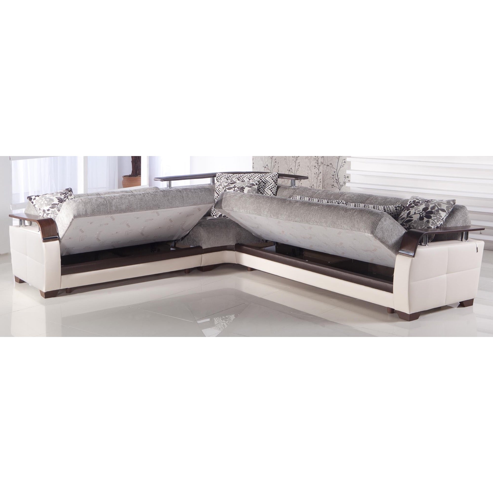 Natural Convertible Sectional w/ Storage
