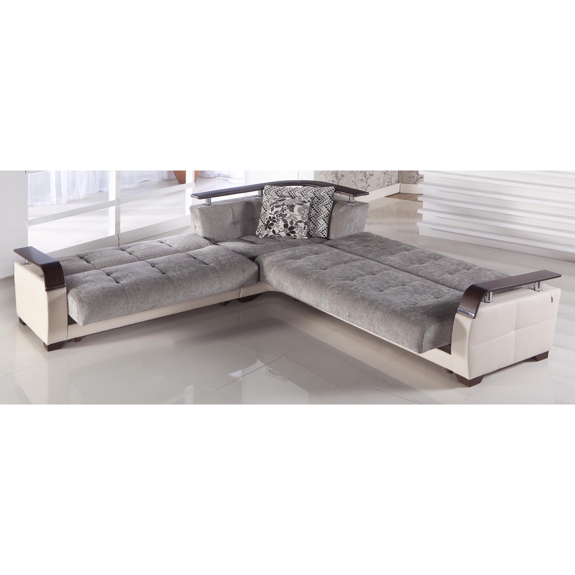Natural Convertible Sectional w/ Storage