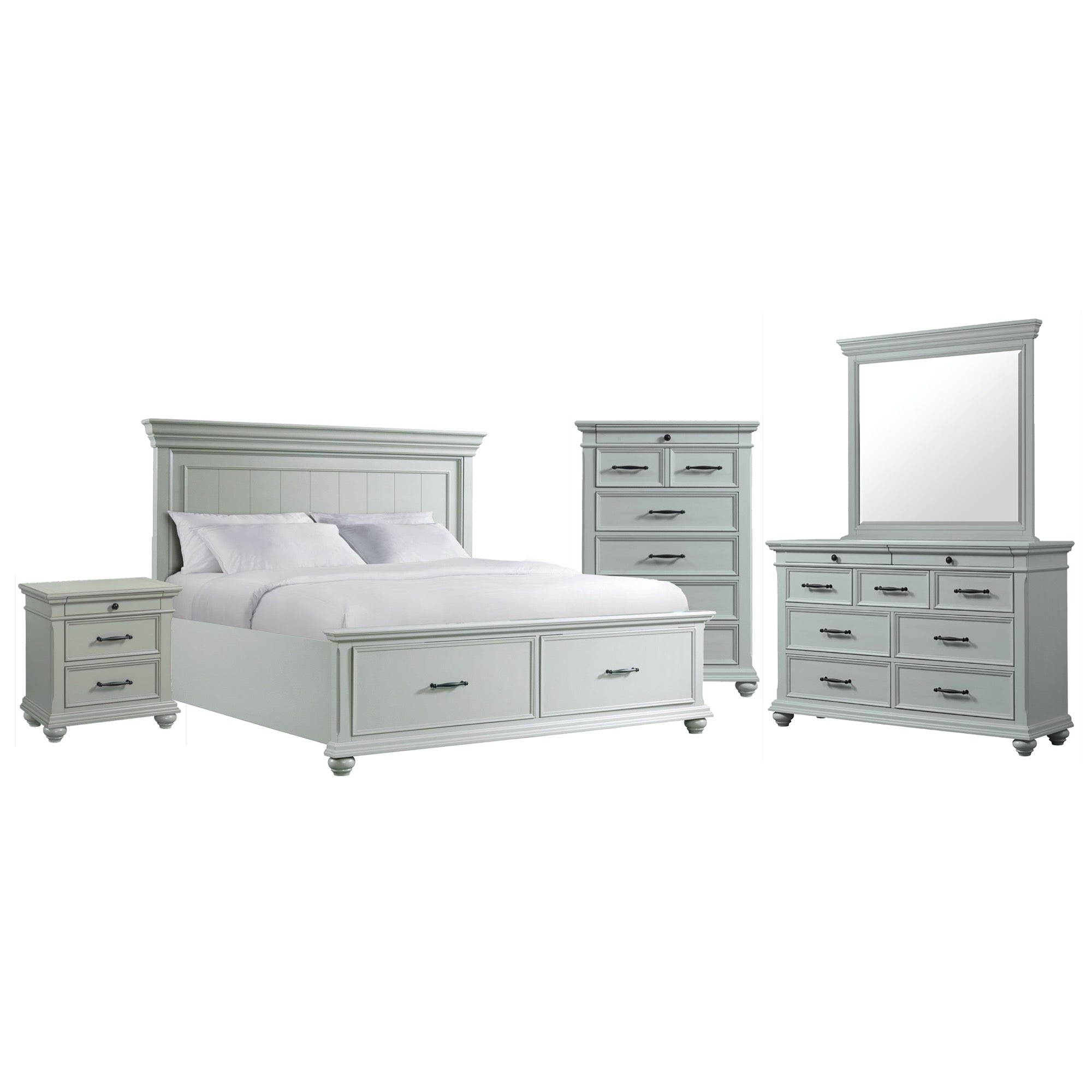 Slater King 5 Piece Storage Bedroom Set - Adams Furniture