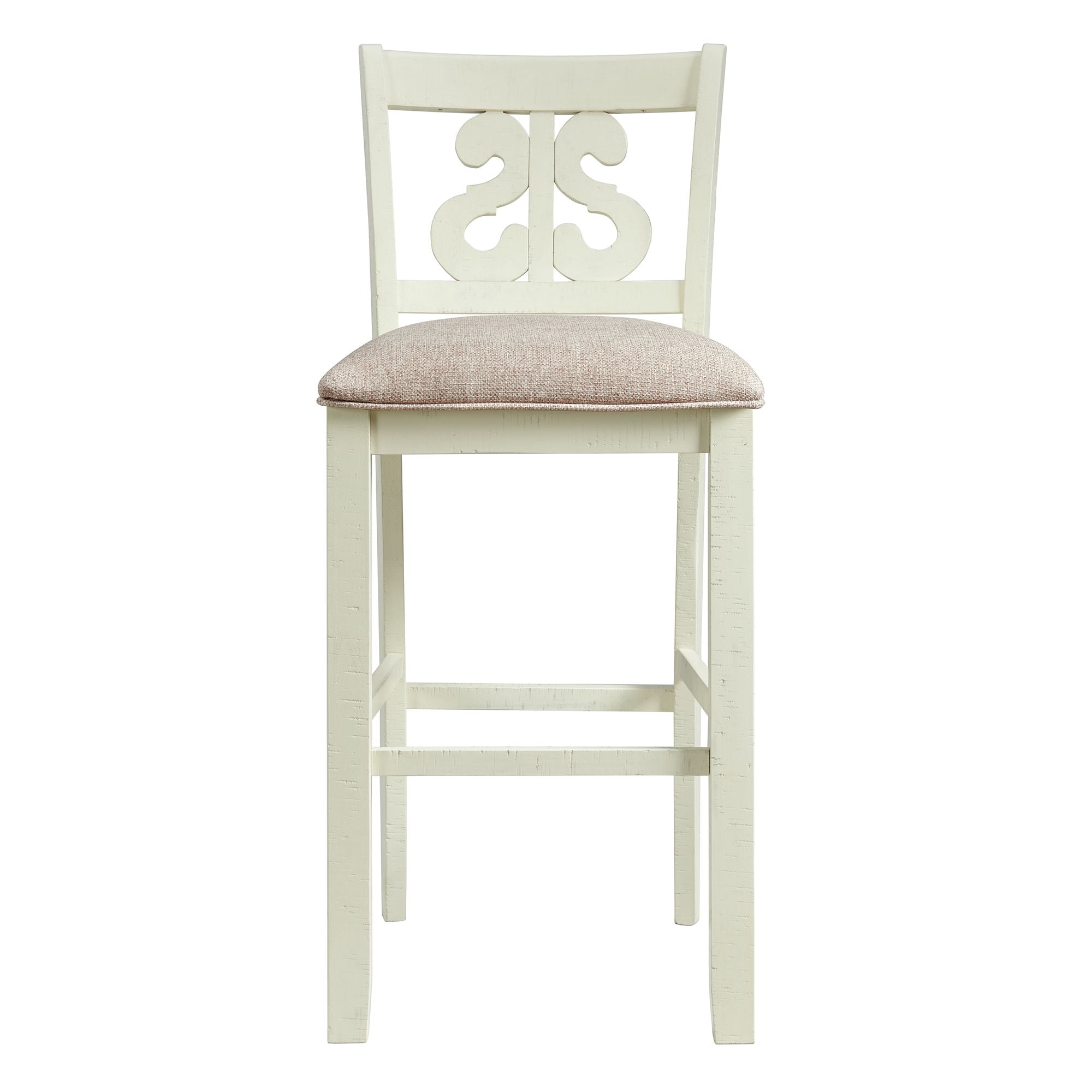 Stone 30" Bar Scroll Back Stool (Set of 2)