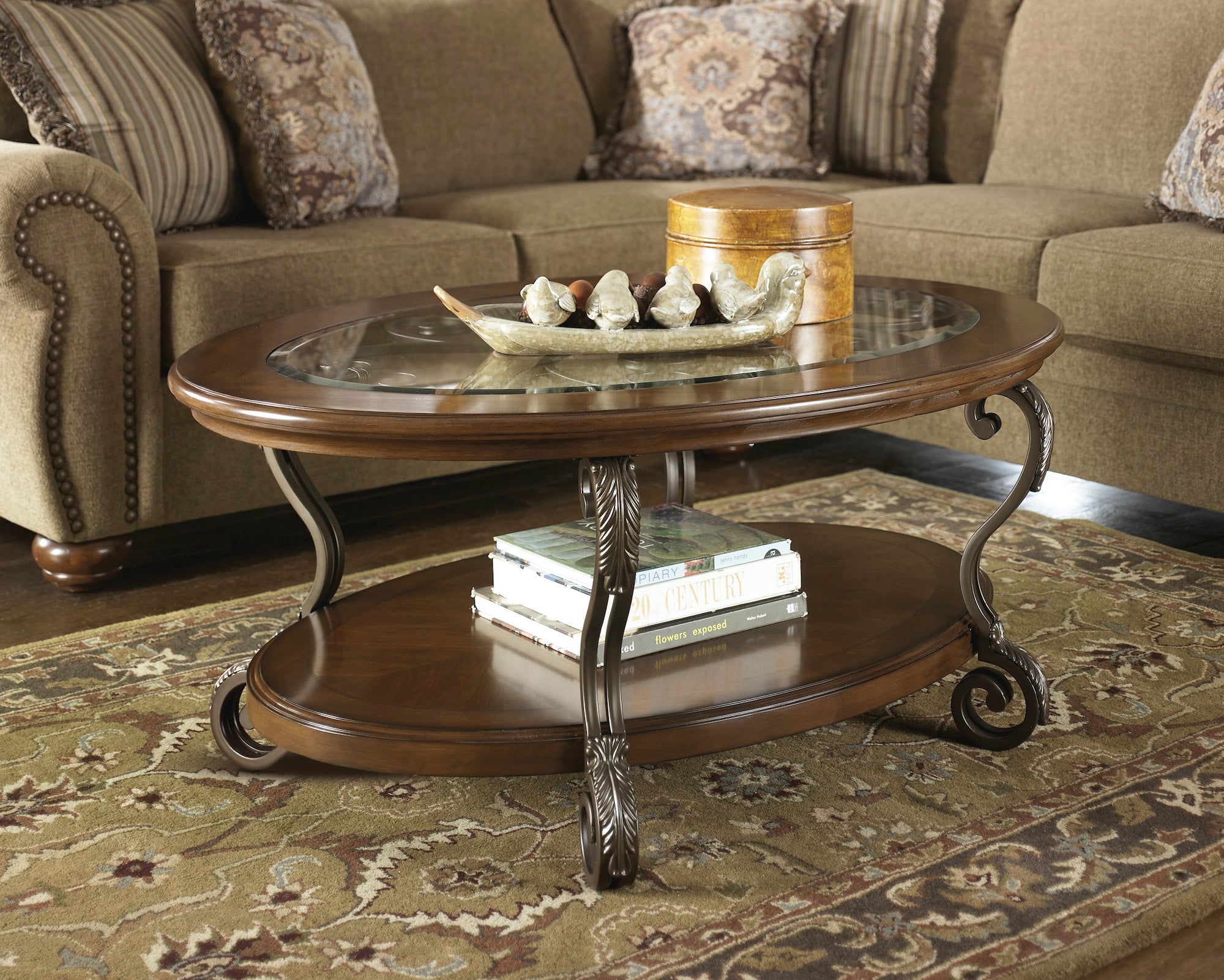 Nestor Oval Coffee Table - Adams Furniture