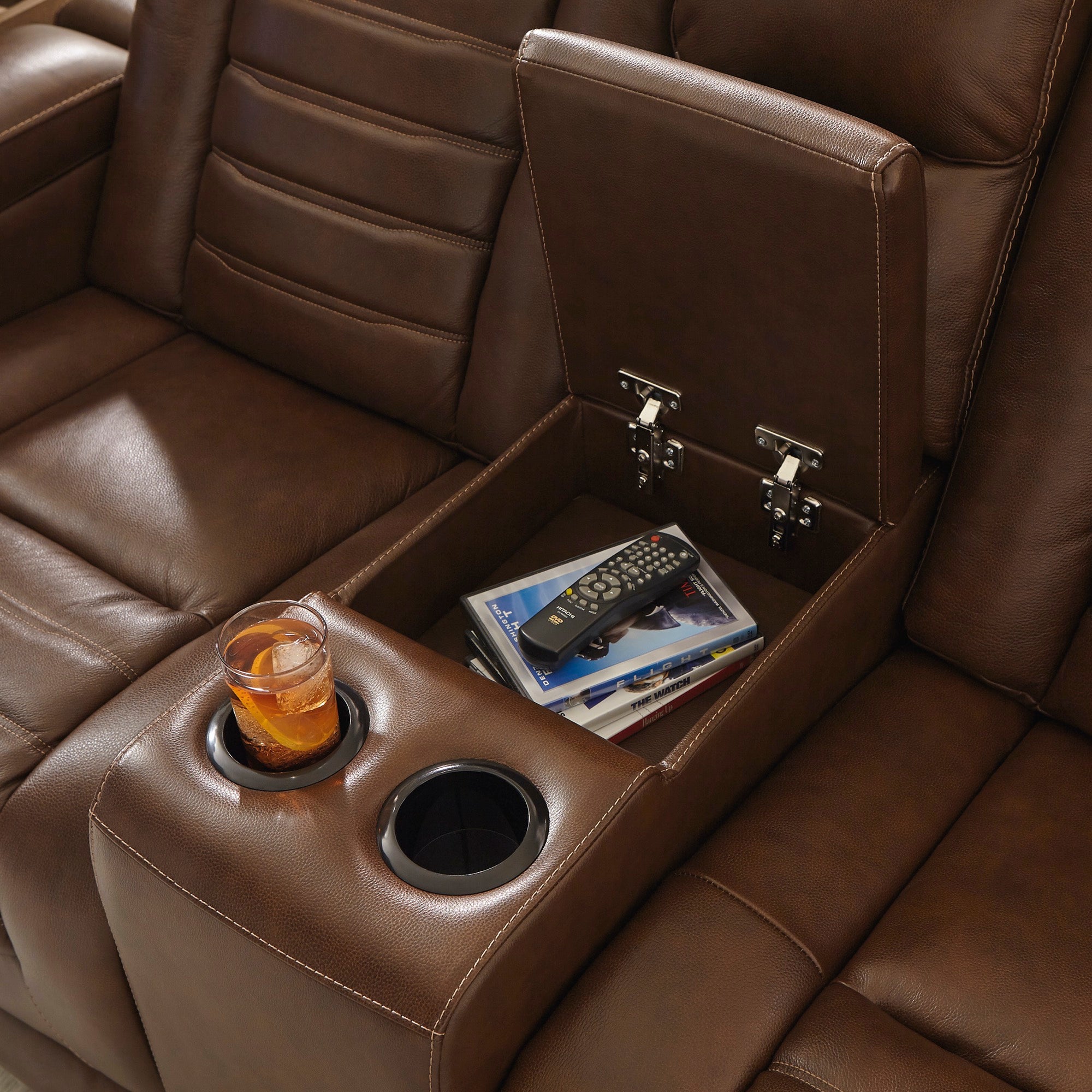 Backtrack Power Reclining Loveseat with Console