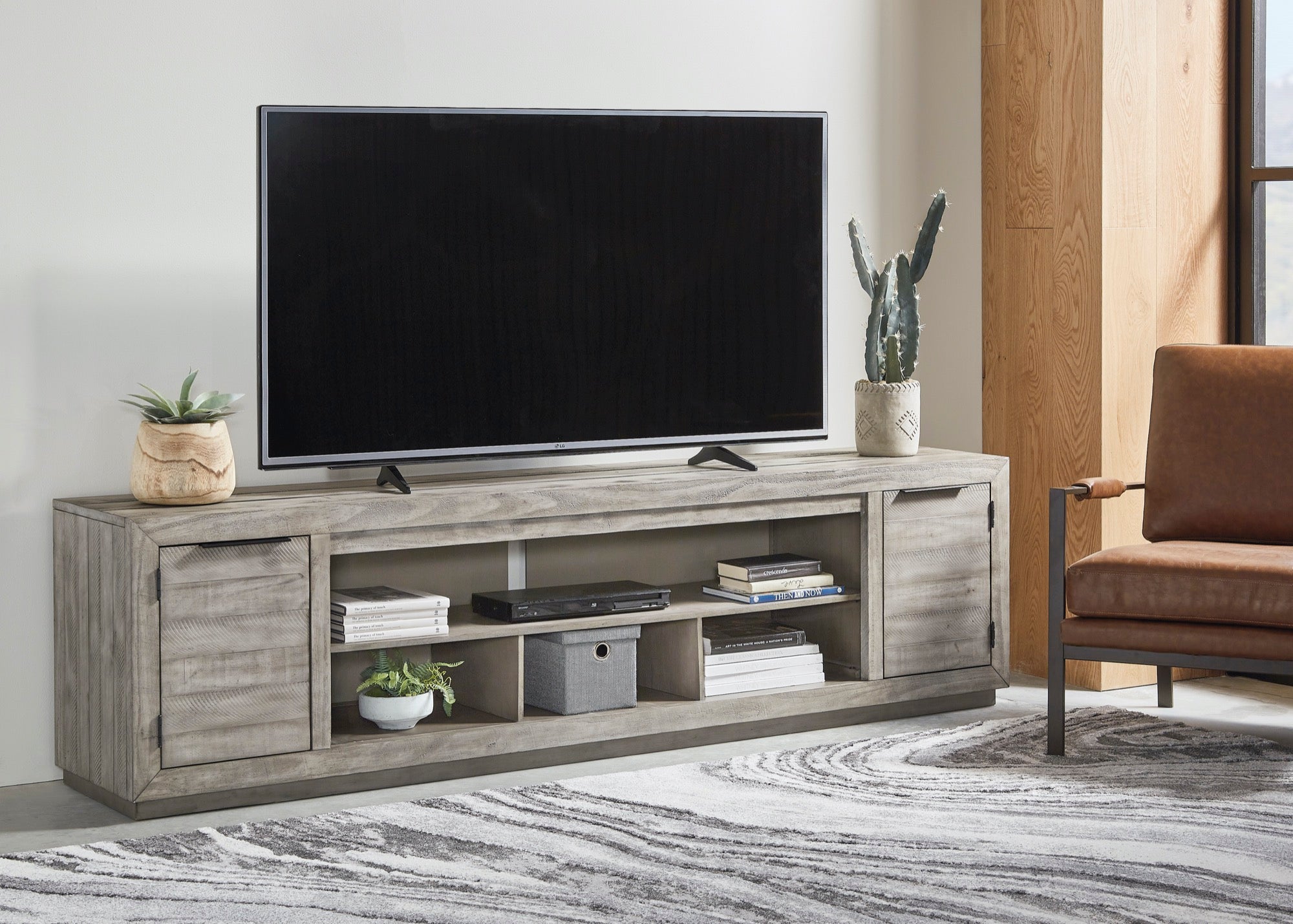 Naydell 92" TV Stand - Adams Furniture