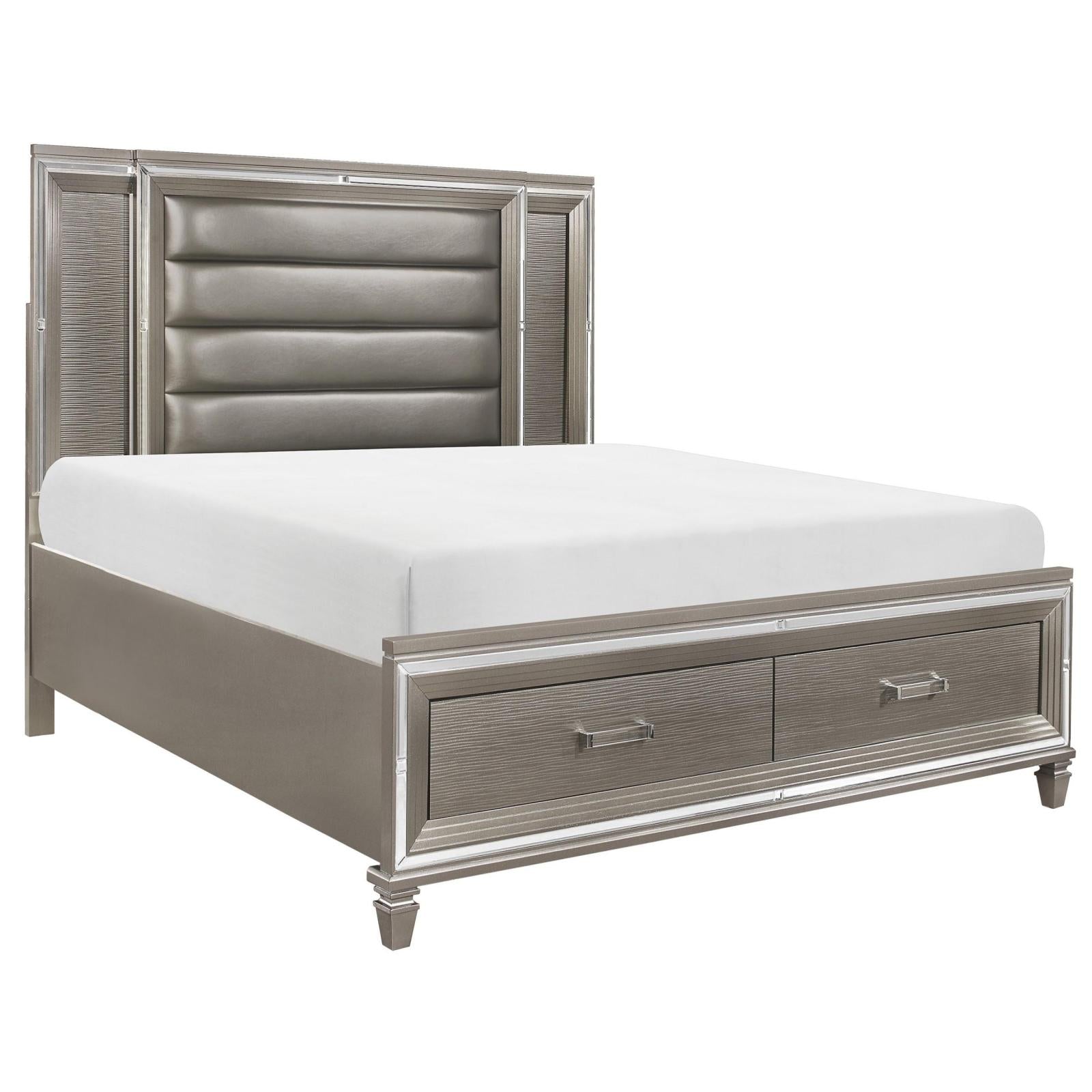 Tasmin Grey Storage Bed, Bed, Homelegance - Adams Furniture