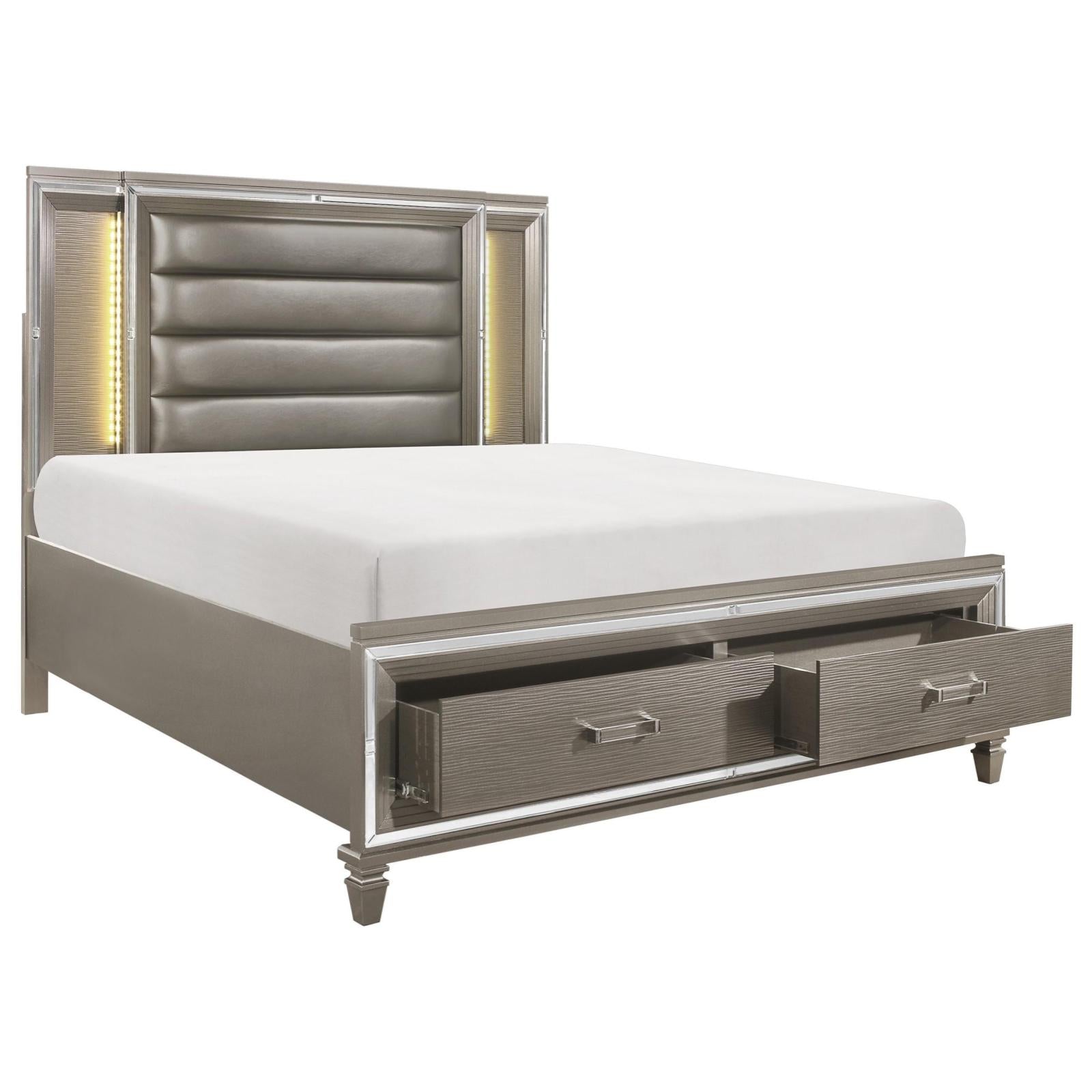Tasmin Queen Grey Storage Bed