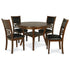 Gia Brown 5 Piece Dining Set, Dining Set, New Classic Furniture - Adams Furniture