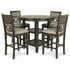 Gia Grey 5 Piece Counter Height Dining Set, Dining Set, New Classic Furniture - Adams Furniture