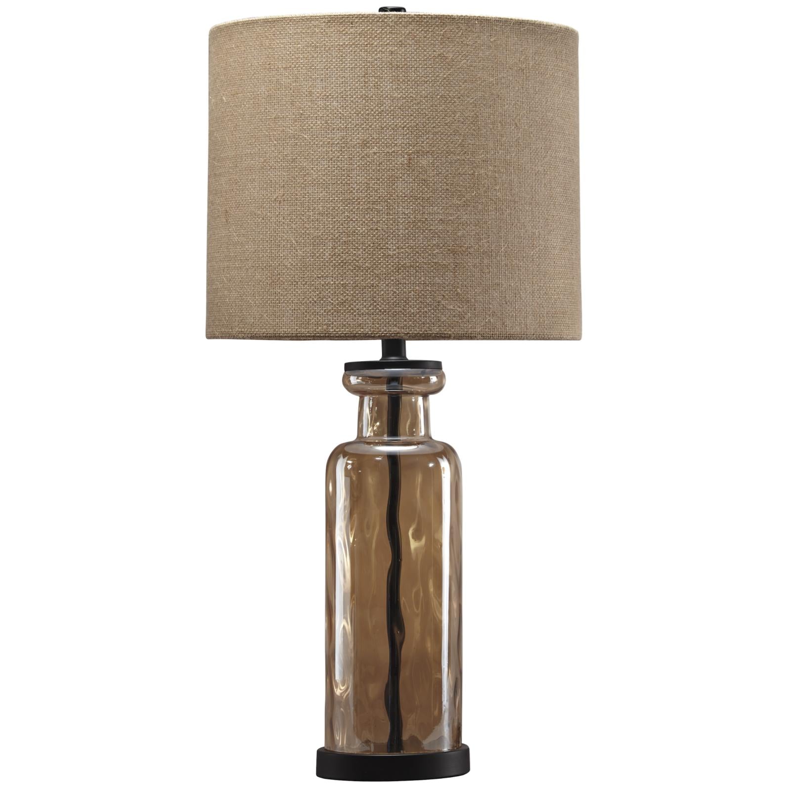 Laurentia Glass Table Lamp, Lamp, Ashley Furniture - Adams Furniture