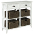 Oslember White Console Sofa Table, Occasional Tables, Ashley Furniture - Adams Furniture