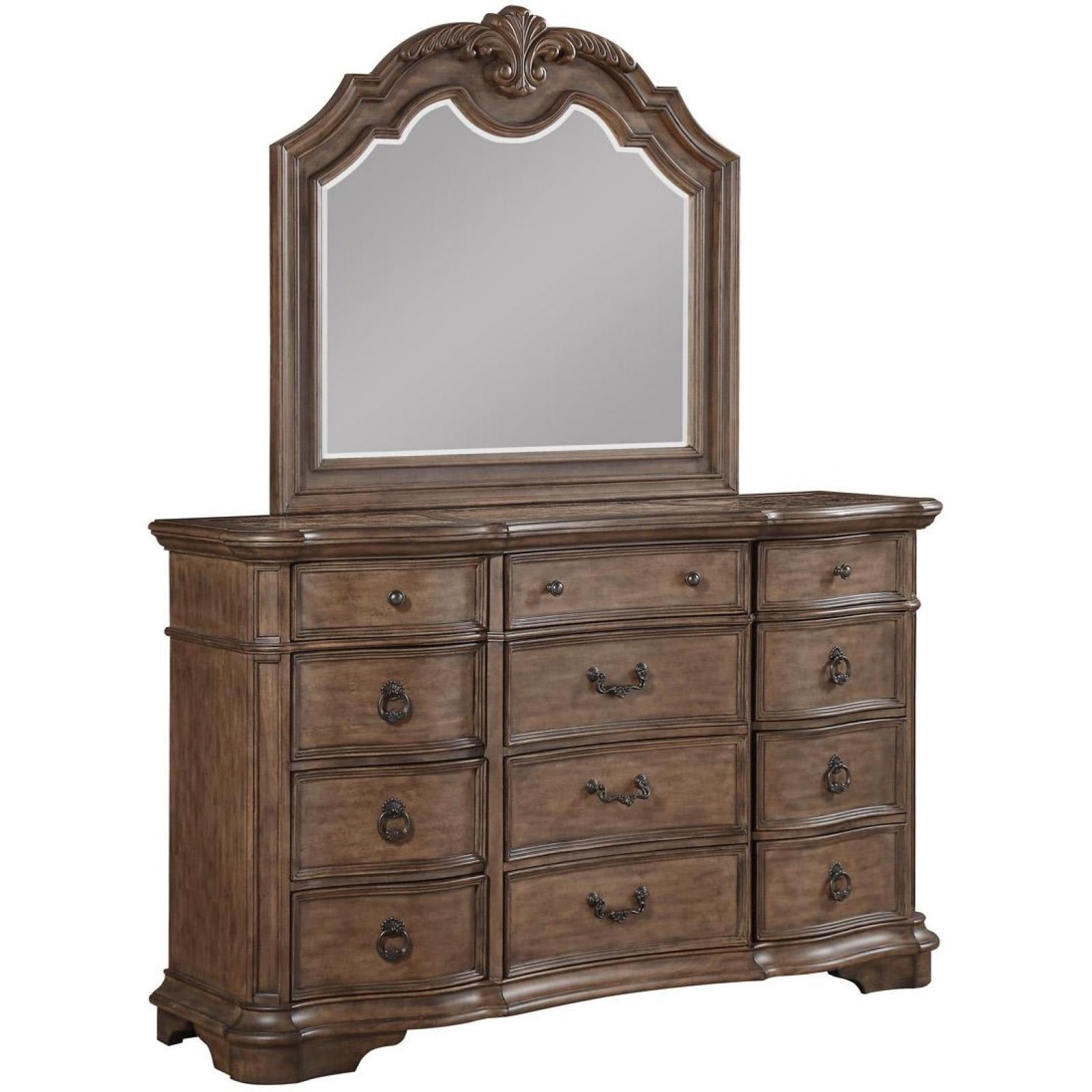 Tulsa Dresser & Mirror, Dresser & Mirror, Avalon Furniture - Adams Furniture