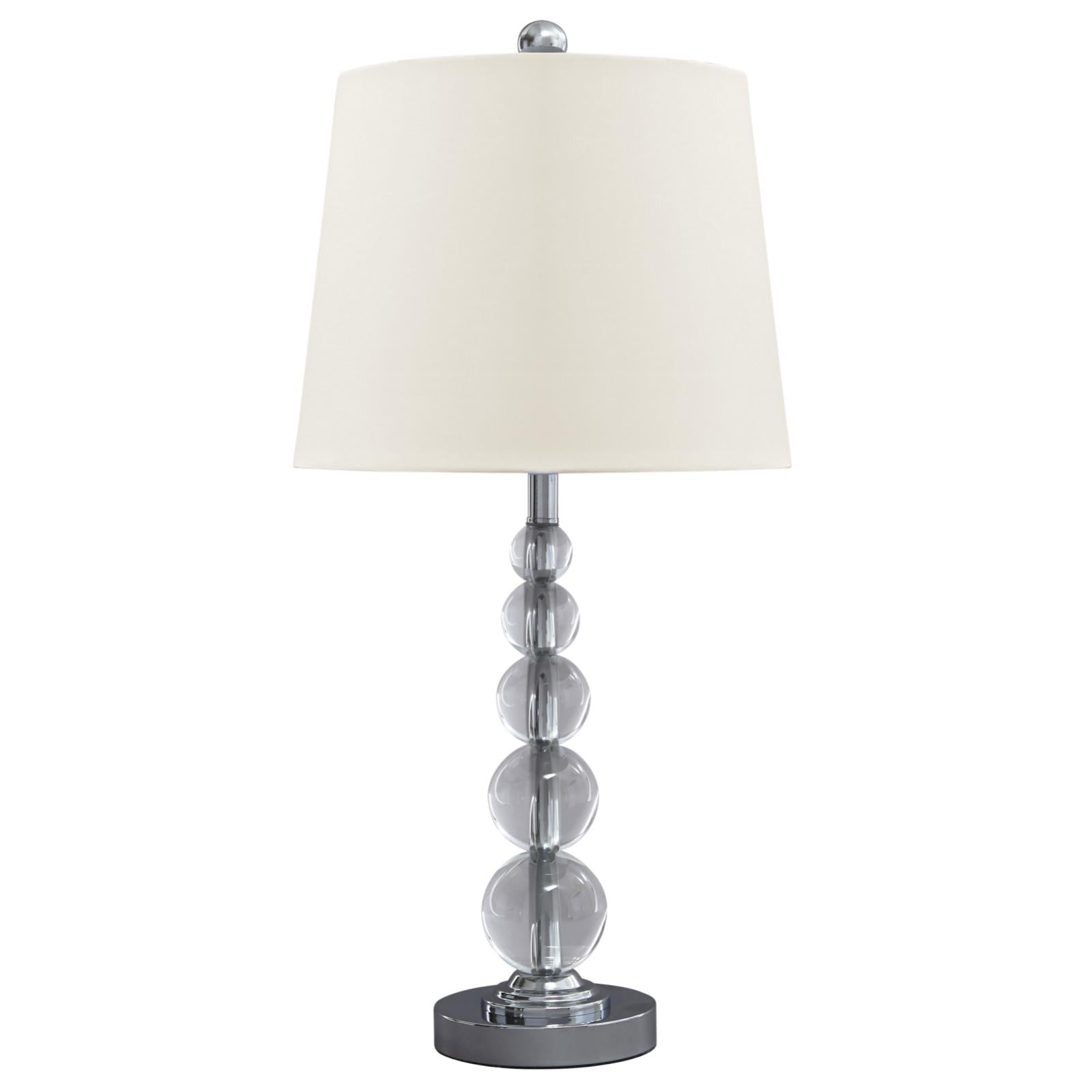 Joaquin Clear/Silver Table Lamp | Set of 2, Lamp, Ashley Furniture - Adams Furniture