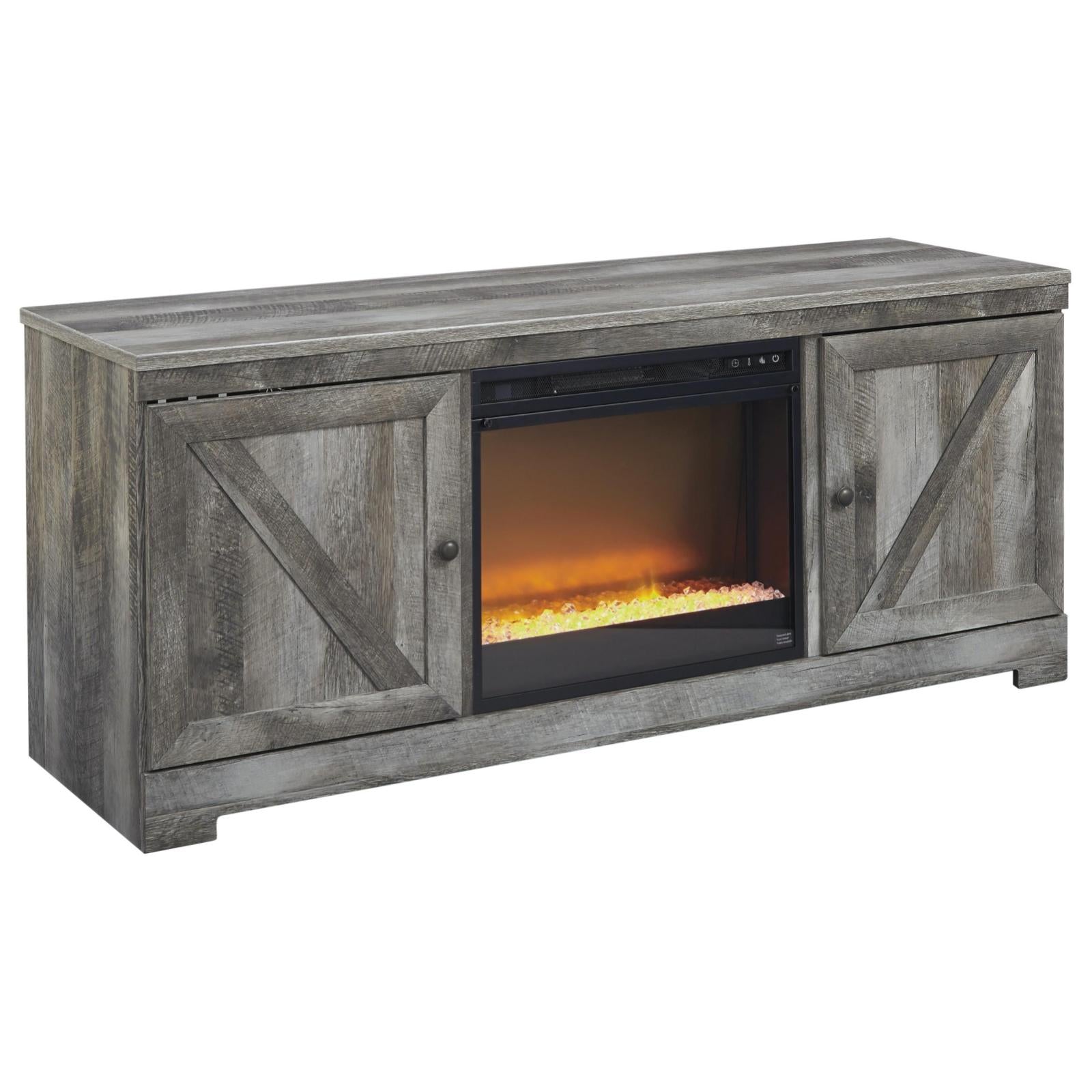 Wynnlow Glass/Stone Fireplace TV Stand, TV Stand, Ashley Furniture - Adams Furniture