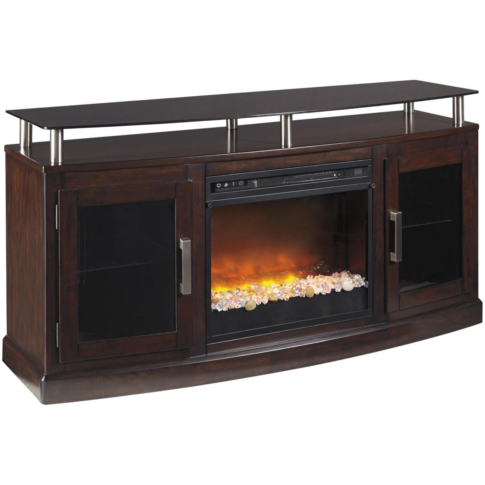 Chanceen Glass/Stone TV Stand, TV Stand, Ashley Furniture - Adams Furniture